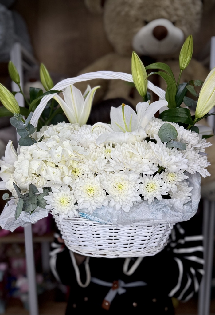 Белоснежная корзина Florseason