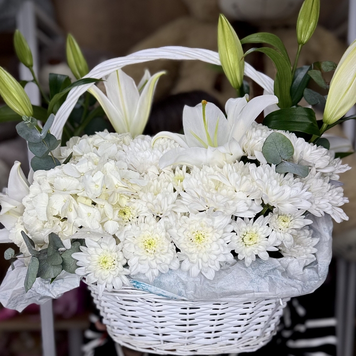 Белоснежная корзина Florseason