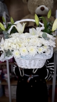 Белоснежная корзина Florseason